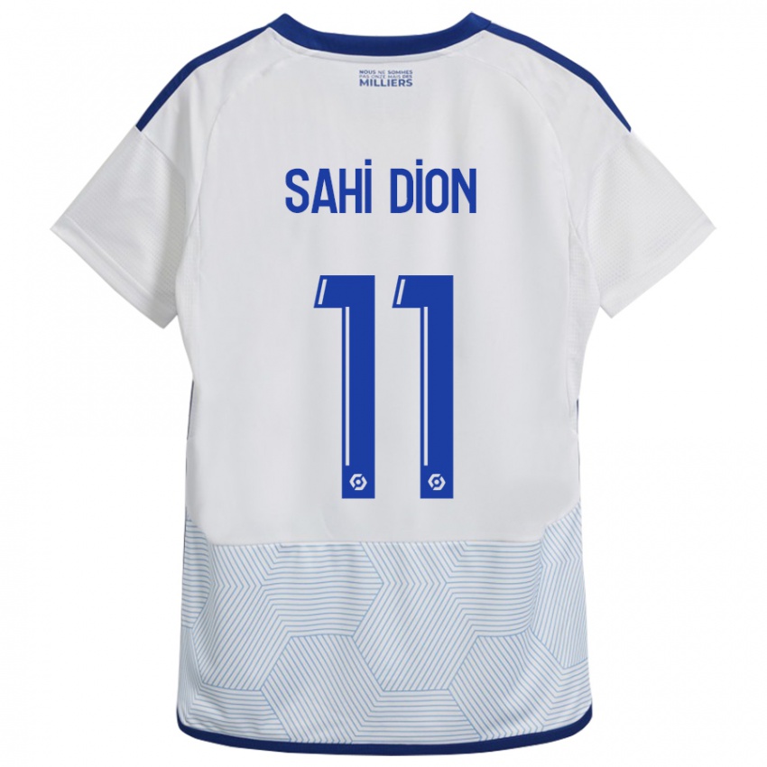 Férfi Moïse Sahi Dion #11 Fehér Idegenbeli Jersey 2023/24 Mez Póló Ing