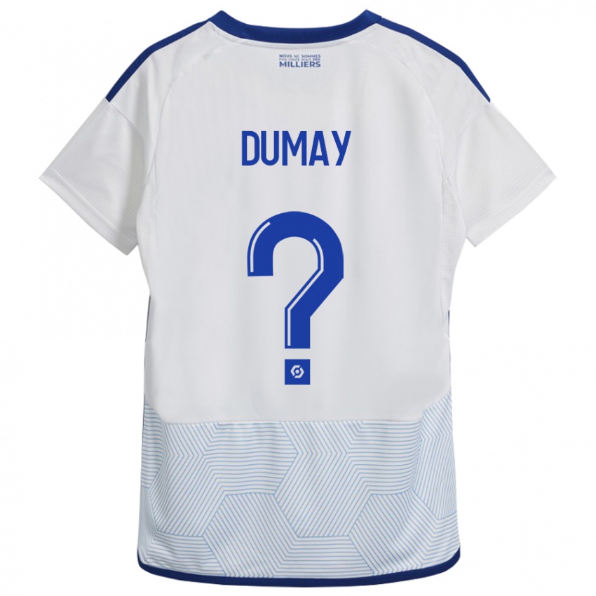 Férfi Yoann Dumay #0 Fehér Idegenbeli Jersey 2023/24 Mez Póló Ing