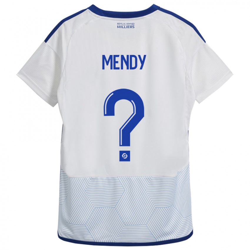 Férfi François Mendy #0 Fehér Idegenbeli Jersey 2023/24 Mez Póló Ing