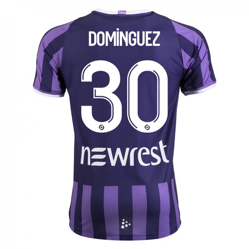 Férfi Álex Domínguez #30 Lila Idegenbeli Jersey 2023/24 Mez Póló Ing