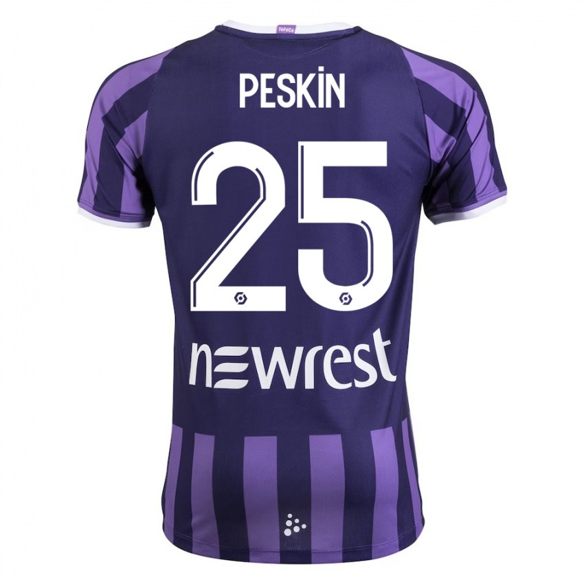 Férfi Kelso Peskin #25 Lila Idegenbeli Jersey 2023/24 Mez Póló Ing