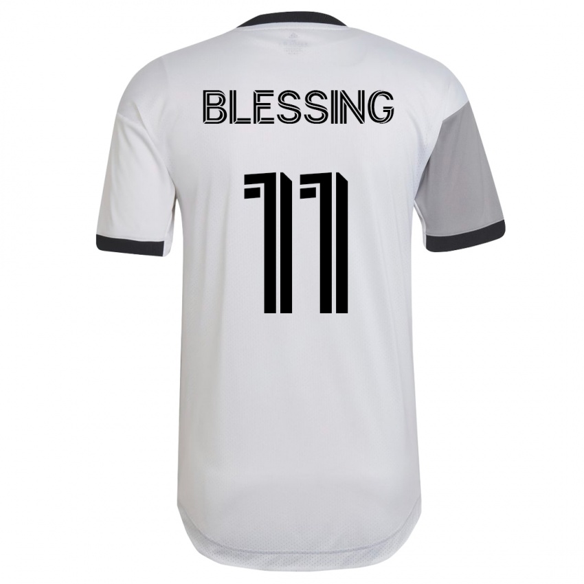 Férfi Latif Blessing #11 Fehér Idegenbeli Jersey 2023/24 Mez Póló Ing