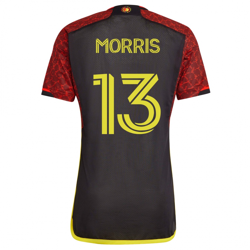 Férfi Jordan Morris #13 Narancs Idegenbeli Jersey 2023/24 Mez Póló Ing