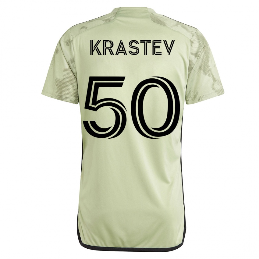 Férfi Filip Krastev #50 Zöld Idegenbeli Jersey 2023/24 Mez Póló Ing