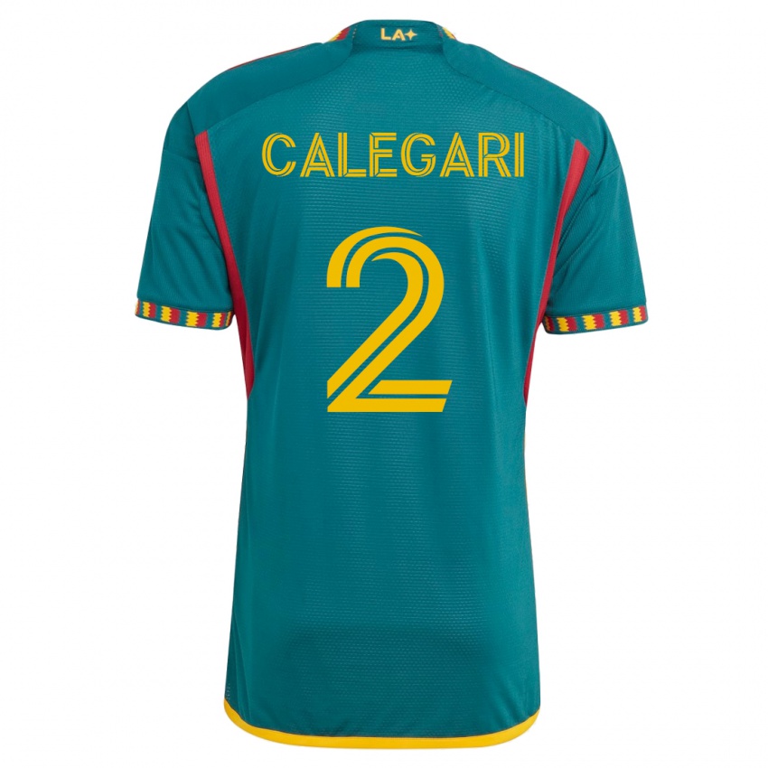 Férfi Calegari #2 Zöld Idegenbeli Jersey 2023/24 Mez Póló Ing