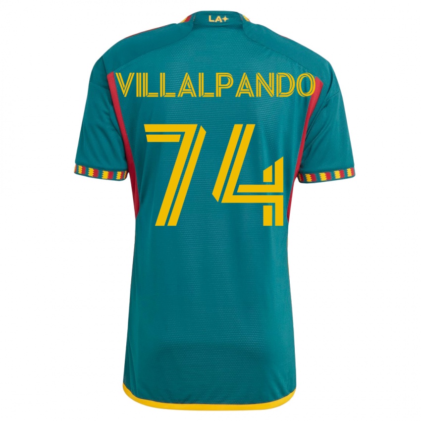 Férfi Sergio Villalpando #74 Zöld Idegenbeli Jersey 2023/24 Mez Póló Ing