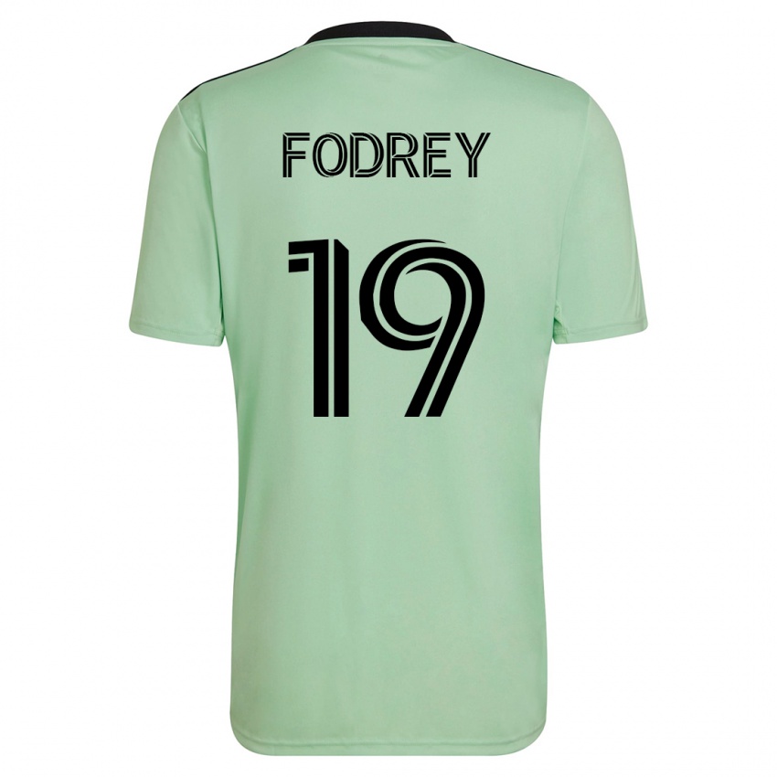 Férfi Cj Fodrey #19 Világos Zöld Idegenbeli Jersey 2023/24 Mez Póló Ing