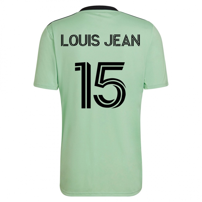 Férfi Steeve Louis-Jean #15 Világos Zöld Idegenbeli Jersey 2023/24 Mez Póló Ing