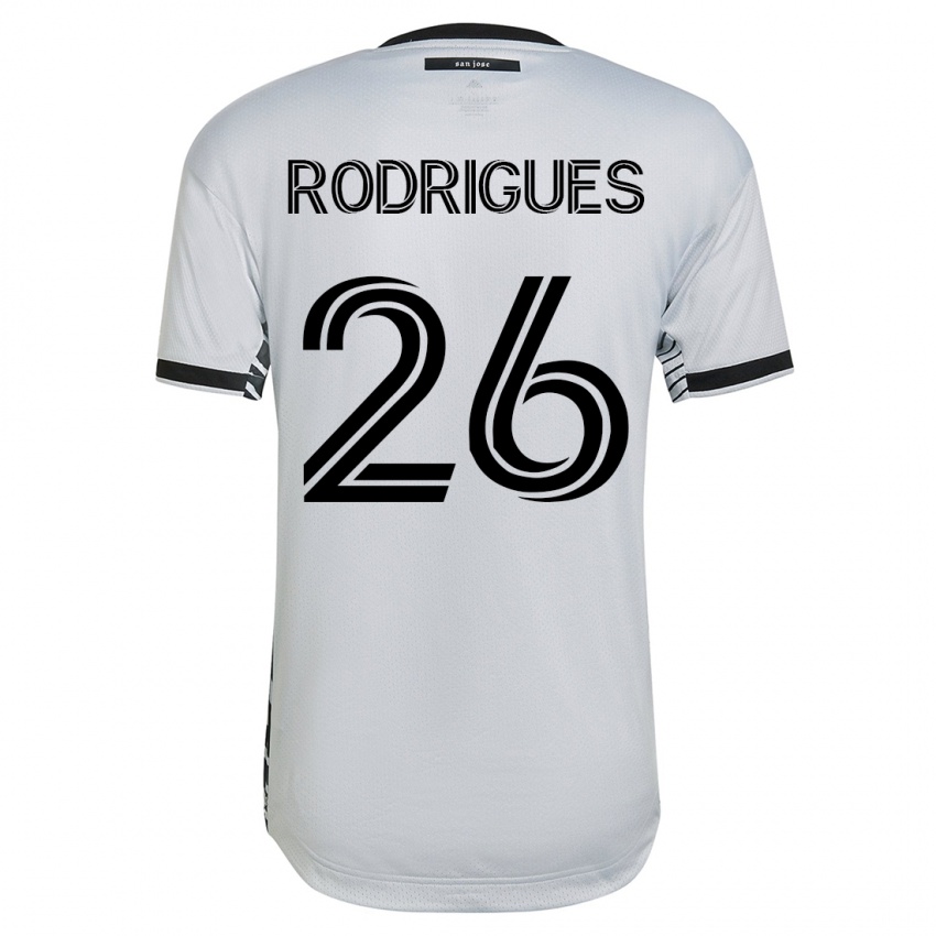 Férfi Rodrigues #26 Fehér Idegenbeli Jersey 2023/24 Mez Póló Ing