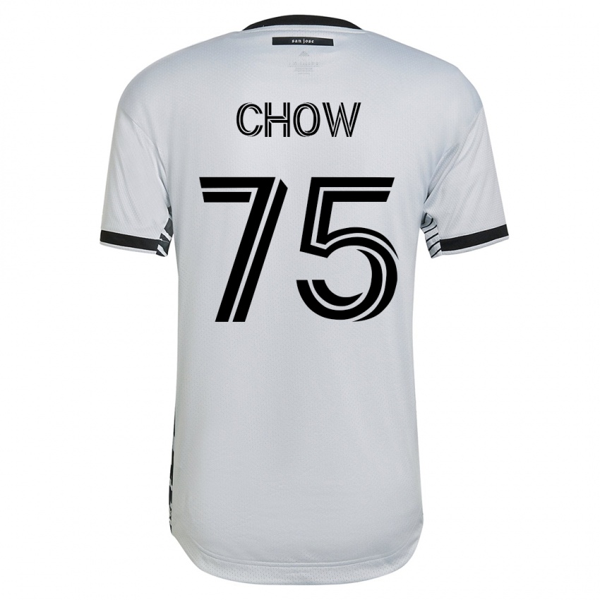 Férfi Alex Chow #75 Fehér Idegenbeli Jersey 2023/24 Mez Póló Ing