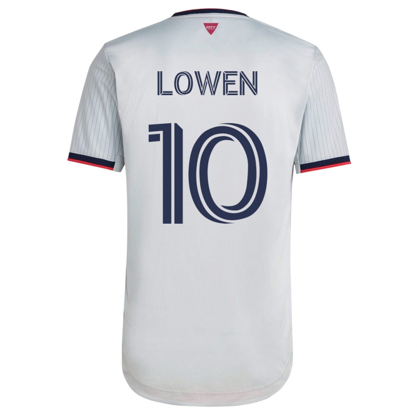 Férfi Eduard Löwen #10 Fehér Idegenbeli Jersey 2023/24 Mez Póló Ing