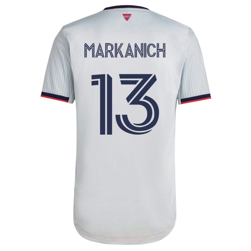 Férfi Anthony Markanich #13 Fehér Idegenbeli Jersey 2023/24 Mez Póló Ing