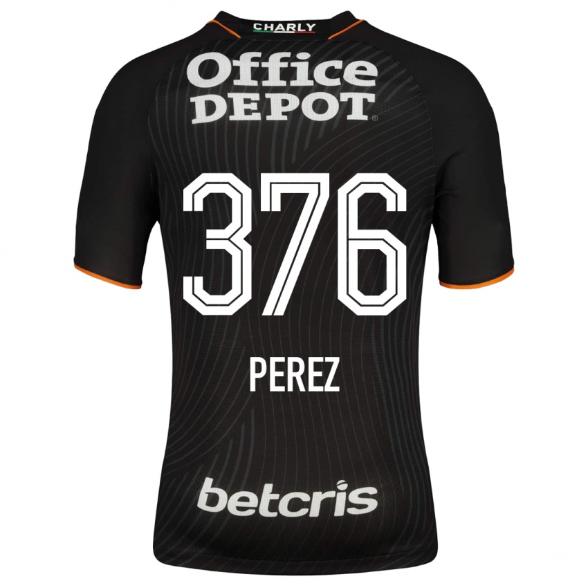 Férfi Abraham Pérez #376 Fekete Idegenbeli Jersey 2023/24 Mez Póló Ing