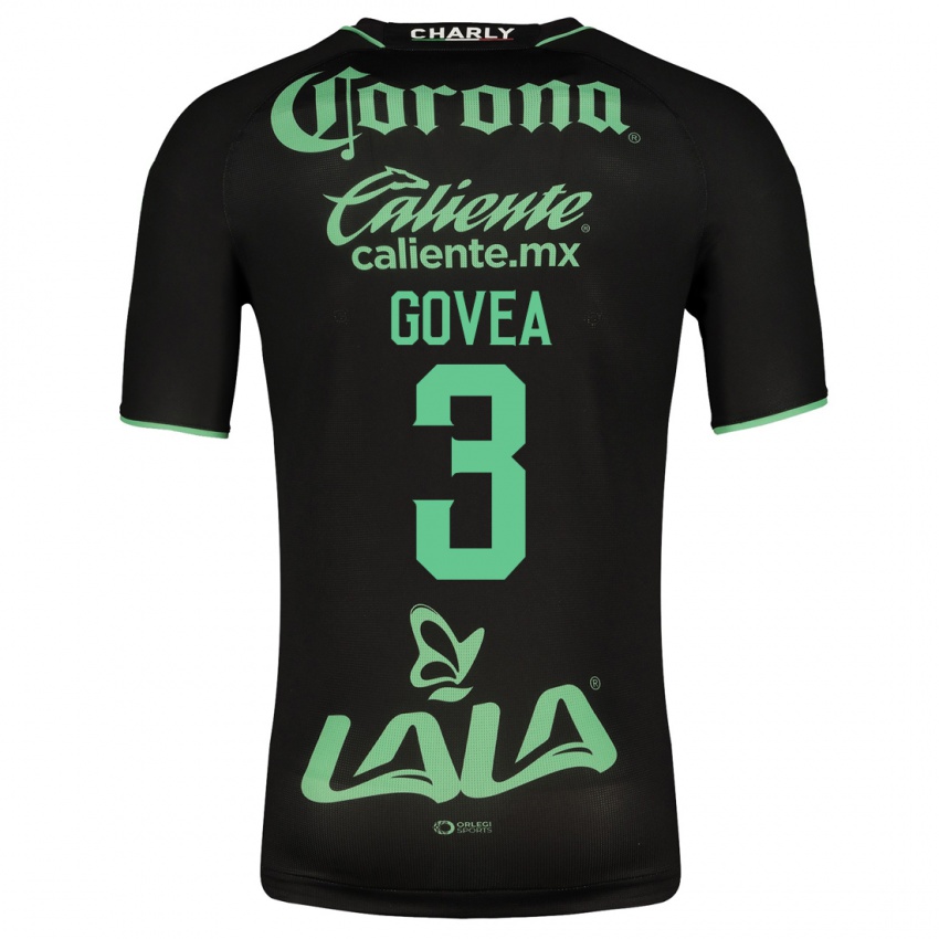 Férfi Ismael Govea #3 Fekete Idegenbeli Jersey 2023/24 Mez Póló Ing