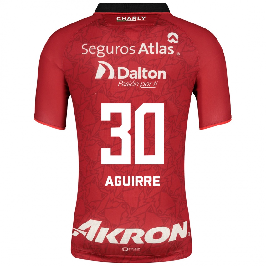 Férfi Eduardo Aguirre #30 Piros Idegenbeli Jersey 2023/24 Mez Póló Ing