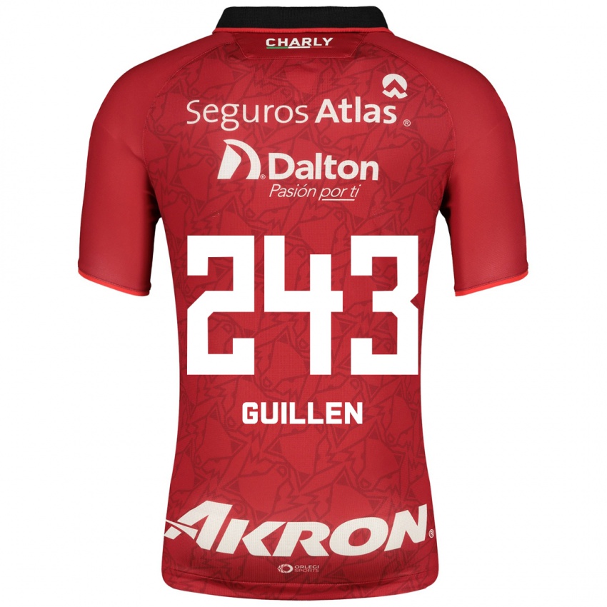 Férfi Jesús Guillén #243 Piros Idegenbeli Jersey 2023/24 Mez Póló Ing