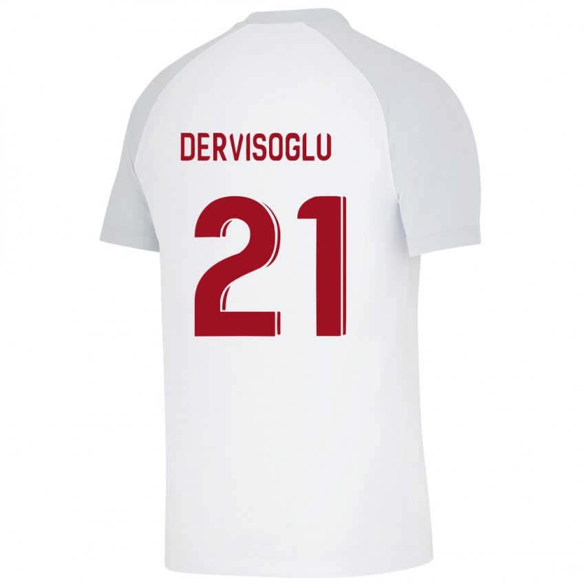 Férfi Halil Dervişoğlu #21 Fehér Idegenbeli Jersey 2023/24 Mez Póló Ing