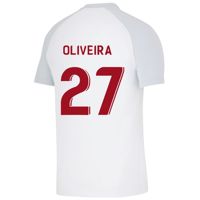 Férfi Sergio Oliveira #27 Fehér Idegenbeli Jersey 2023/24 Mez Póló Ing
