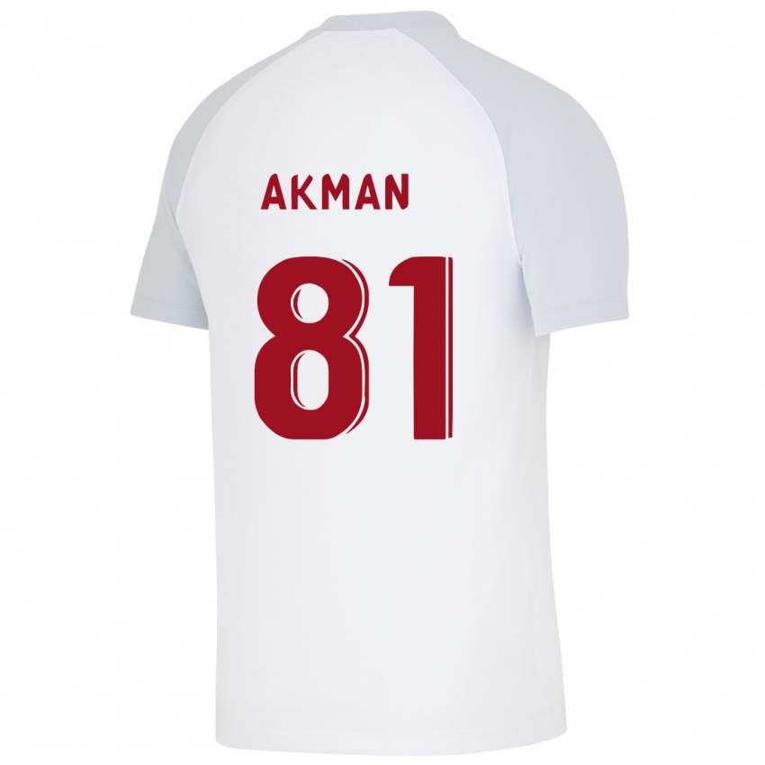 Férfi Hamza Akman #81 Fehér Idegenbeli Jersey 2023/24 Mez Póló Ing