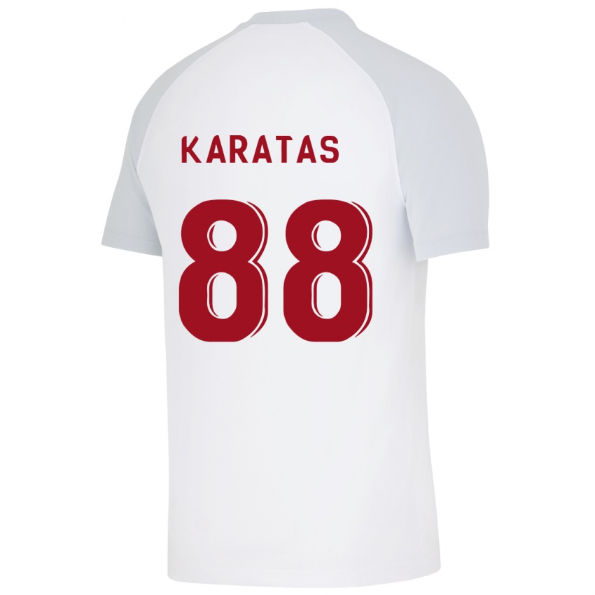 Férfi Kazımcan Karataş #88 Fehér Idegenbeli Jersey 2023/24 Mez Póló Ing