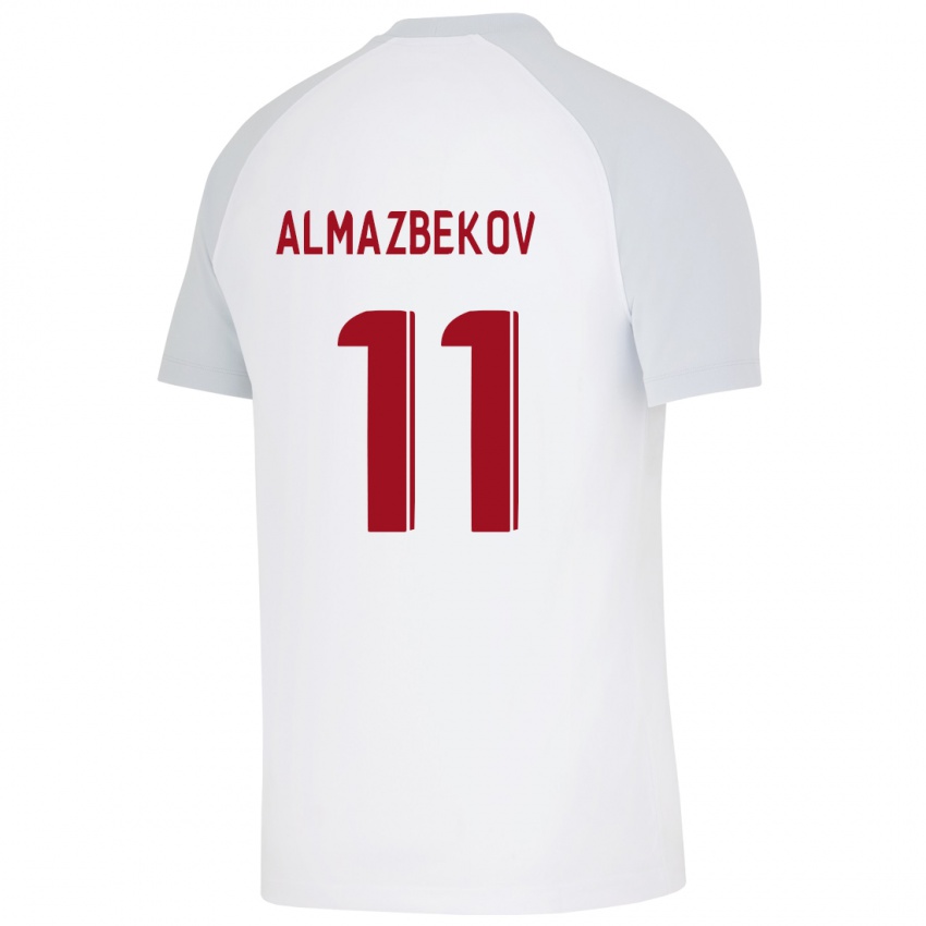 Férfi Beknaz Almazbekov #11 Fehér Idegenbeli Jersey 2023/24 Mez Póló Ing