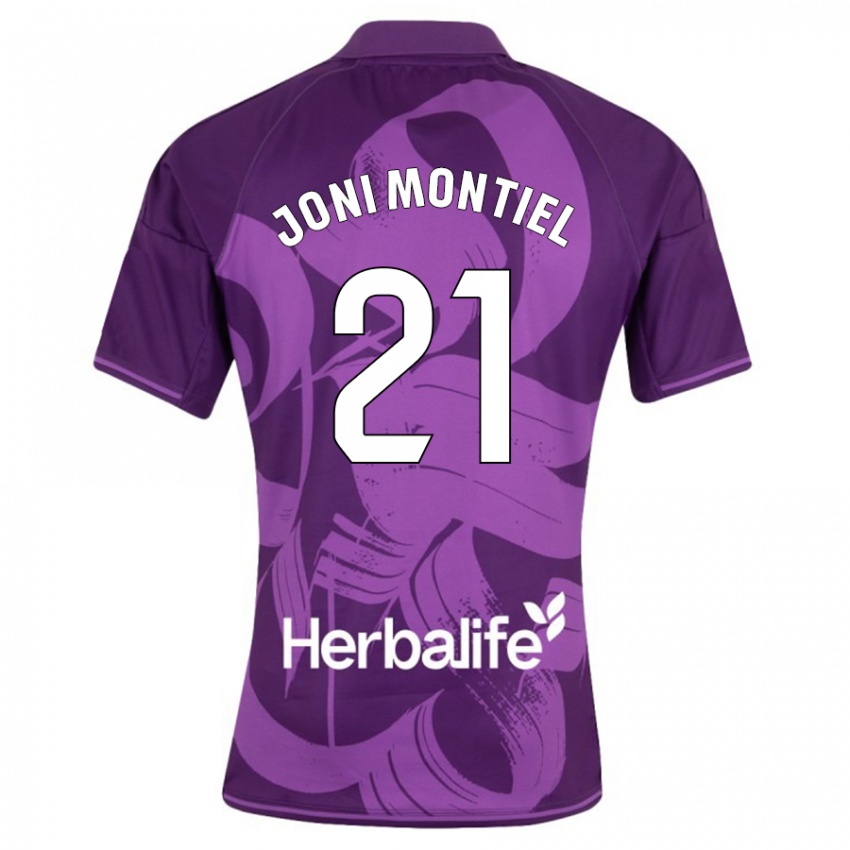 Férfi Joni Montiel #21 Ibolya Idegenbeli Jersey 2023/24 Mez Póló Ing