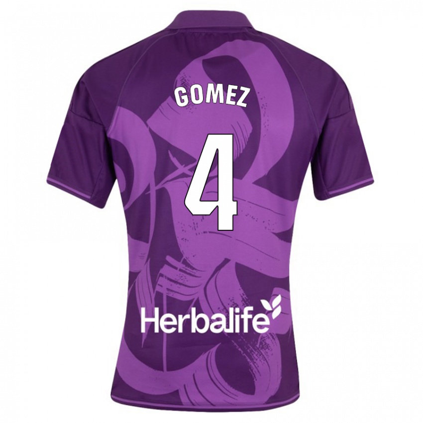 Férfi Adrián Gómez #4 Ibolya Idegenbeli Jersey 2023/24 Mez Póló Ing