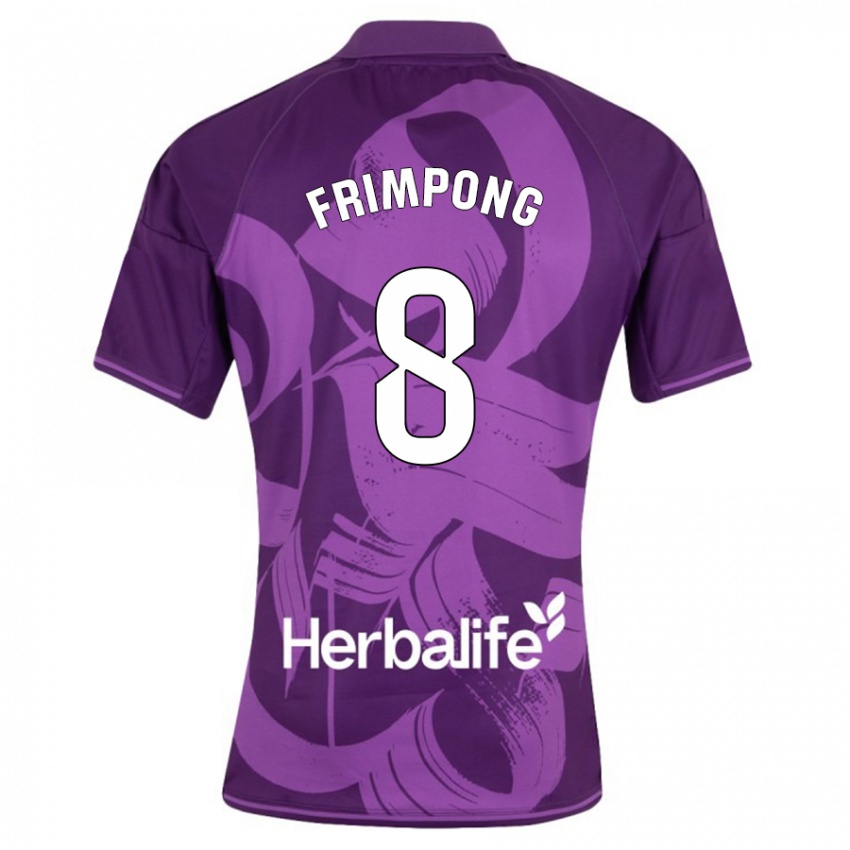 Férfi Eugene Frimpong #8 Ibolya Idegenbeli Jersey 2023/24 Mez Póló Ing