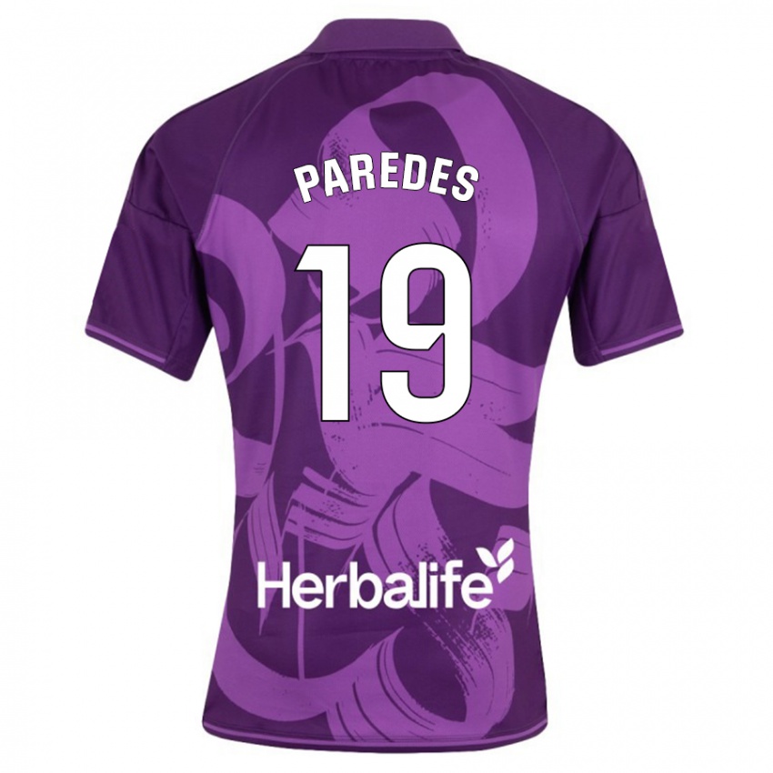 Férfi Yago Paredes #19 Ibolya Idegenbeli Jersey 2023/24 Mez Póló Ing