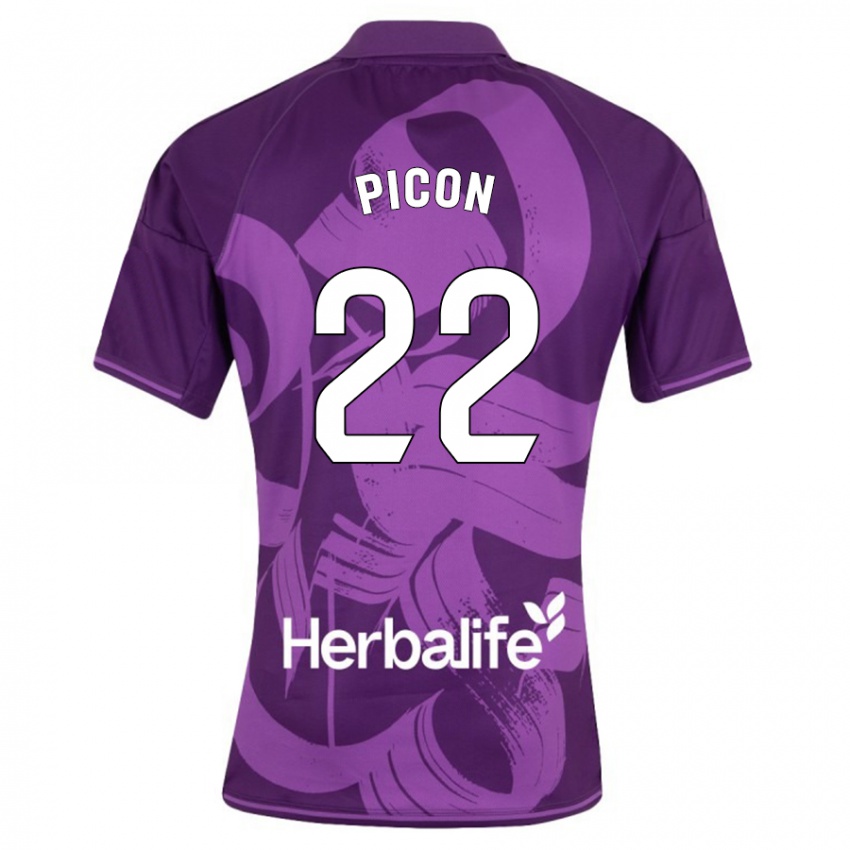 Férfi Pablo Picón #22 Ibolya Idegenbeli Jersey 2023/24 Mez Póló Ing