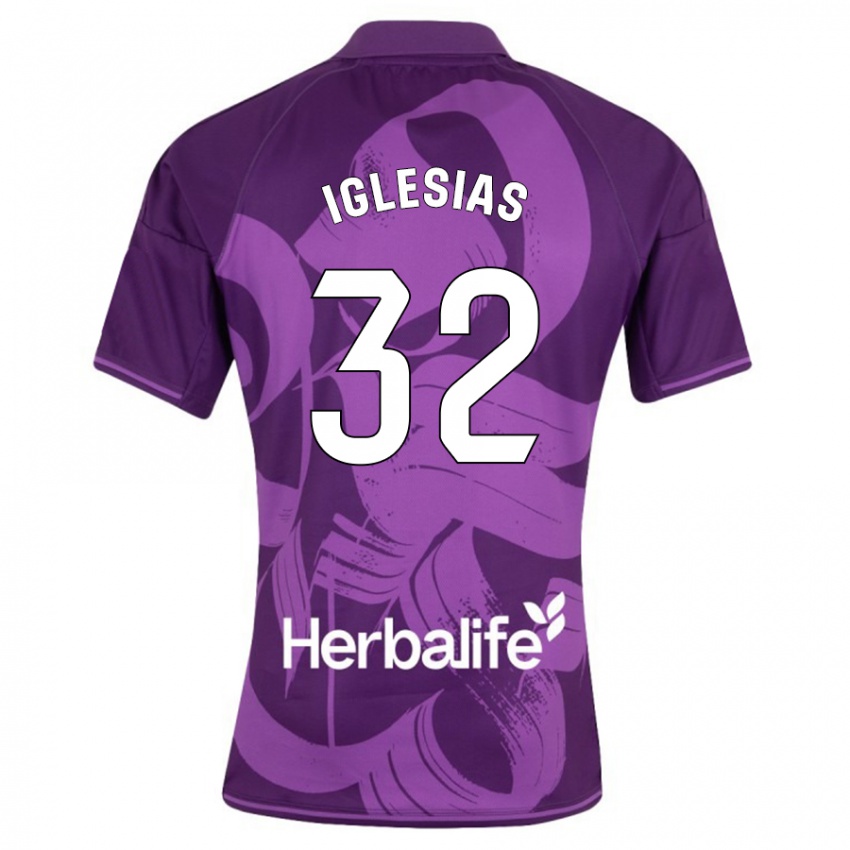 Férfi Koke Iglesias #32 Ibolya Idegenbeli Jersey 2023/24 Mez Póló Ing