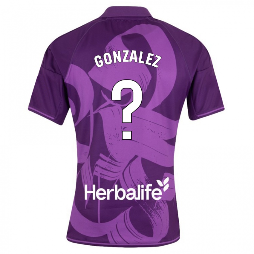 Férfi Santi González #0 Ibolya Idegenbeli Jersey 2023/24 Mez Póló Ing