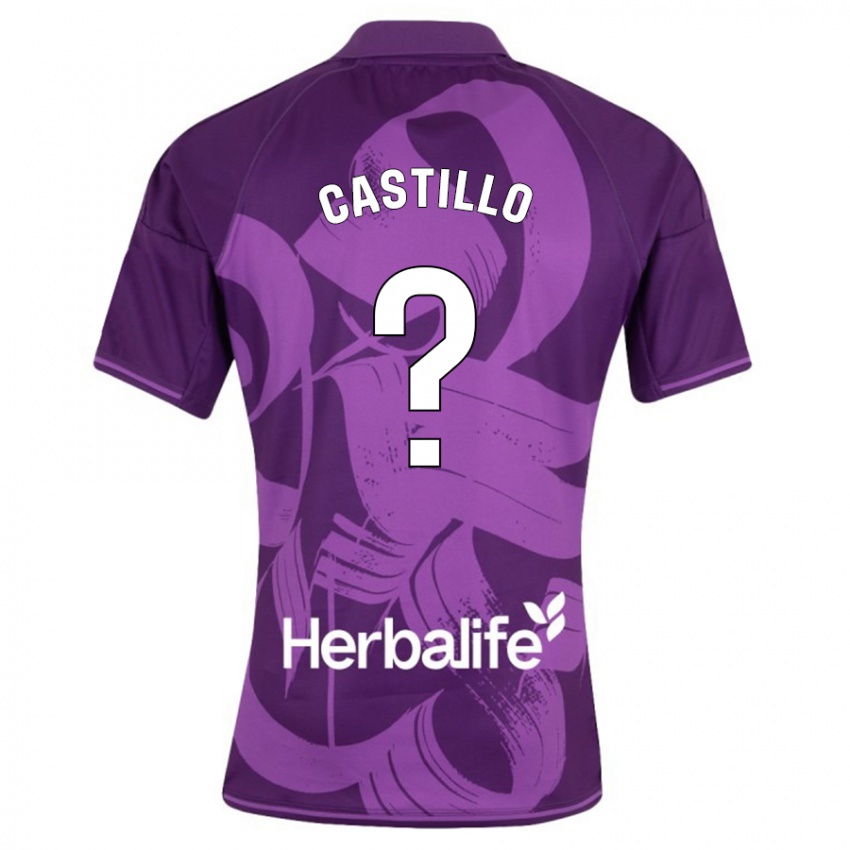 Férfi Gonzalo Castillo #0 Ibolya Idegenbeli Jersey 2023/24 Mez Póló Ing