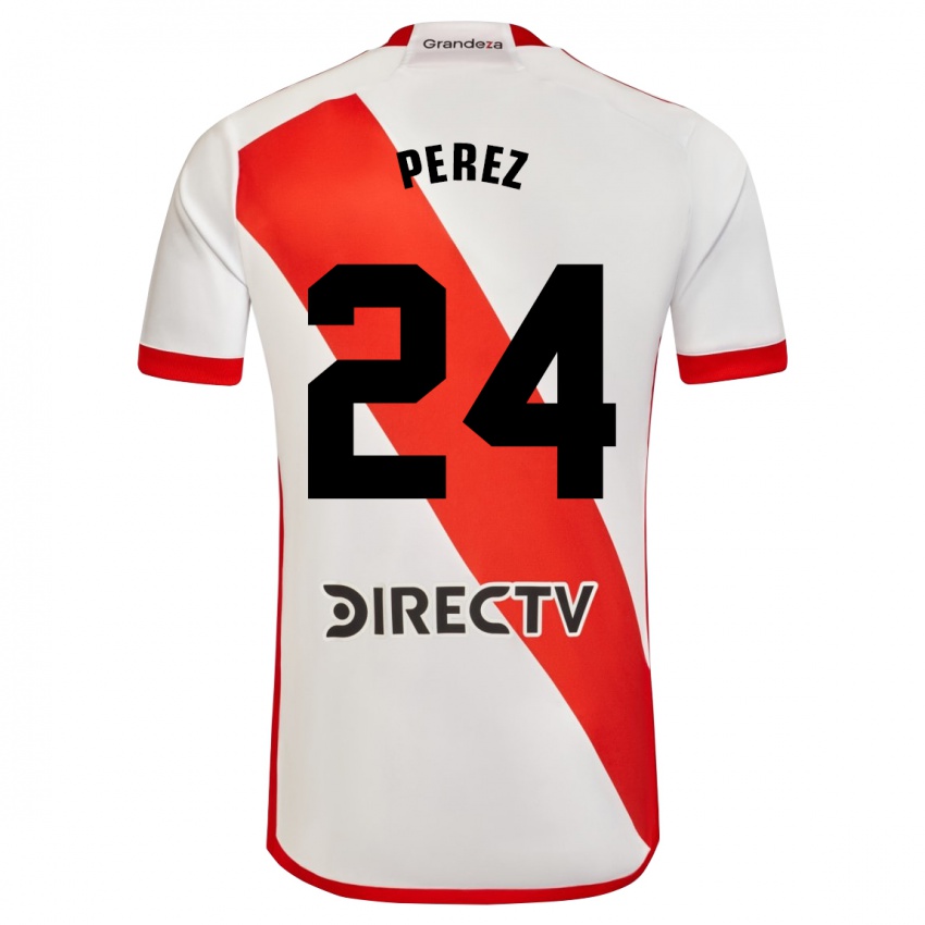 Női Enzo Perez #24 Fehér Piros Hazai Jersey 2023/24 Mez Póló Ing