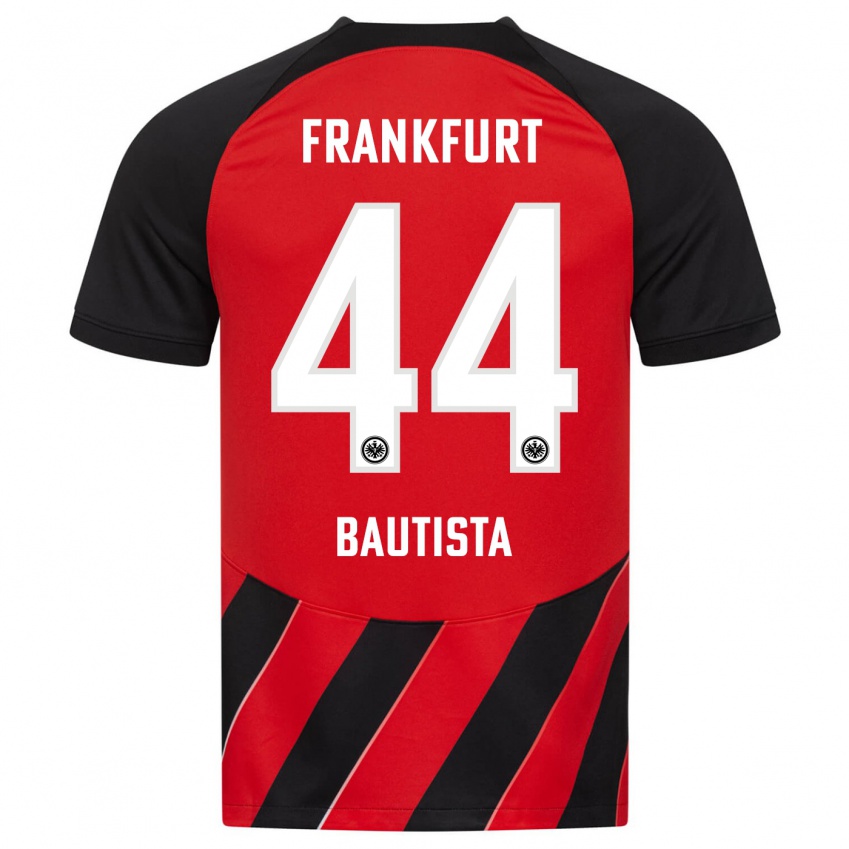 Női Davis Bautista #44 Piros Fekete Hazai Jersey 2023/24 Mez Póló Ing