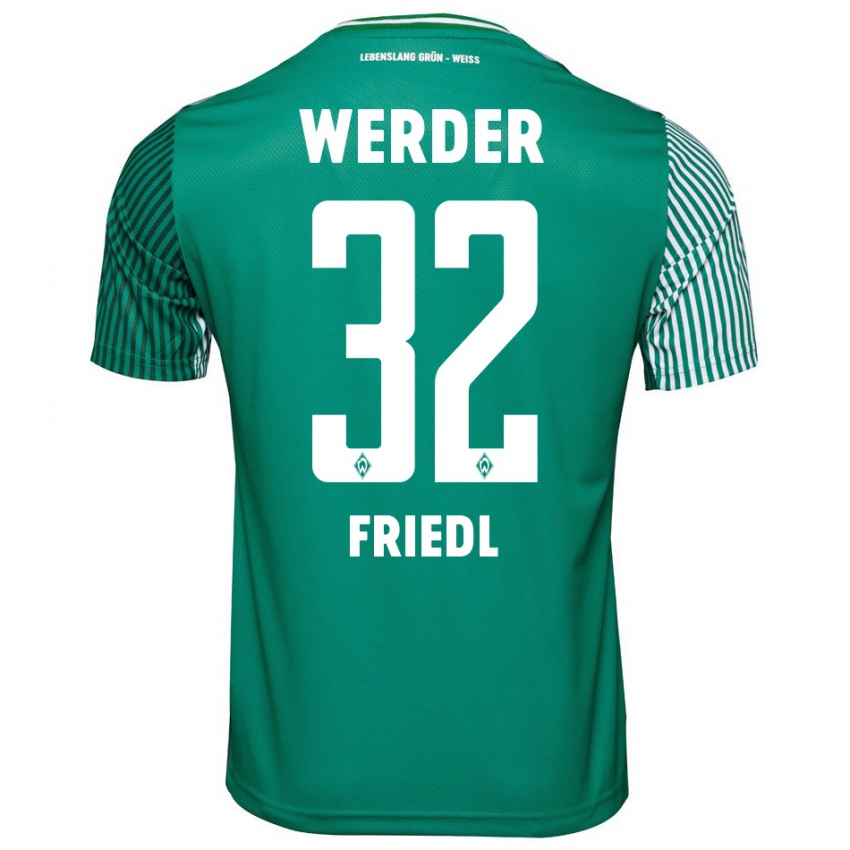 Női Marco Friedl #32 Zöld Hazai Jersey 2023/24 Mez Póló Ing