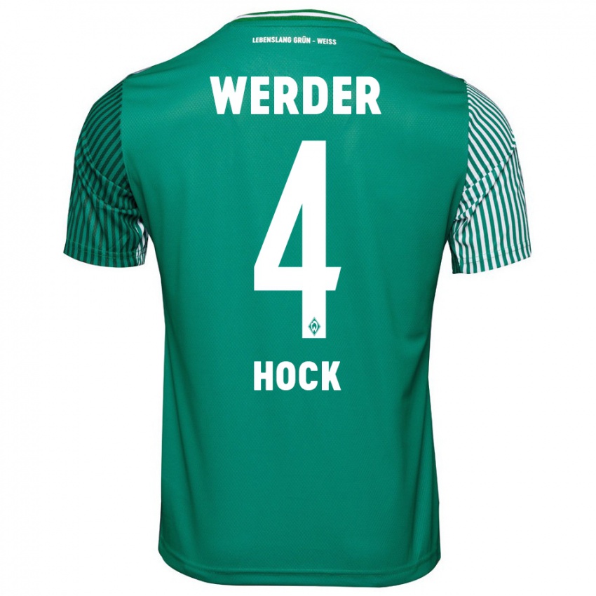 Női Alexander Höck #4 Zöld Hazai Jersey 2023/24 Mez Póló Ing