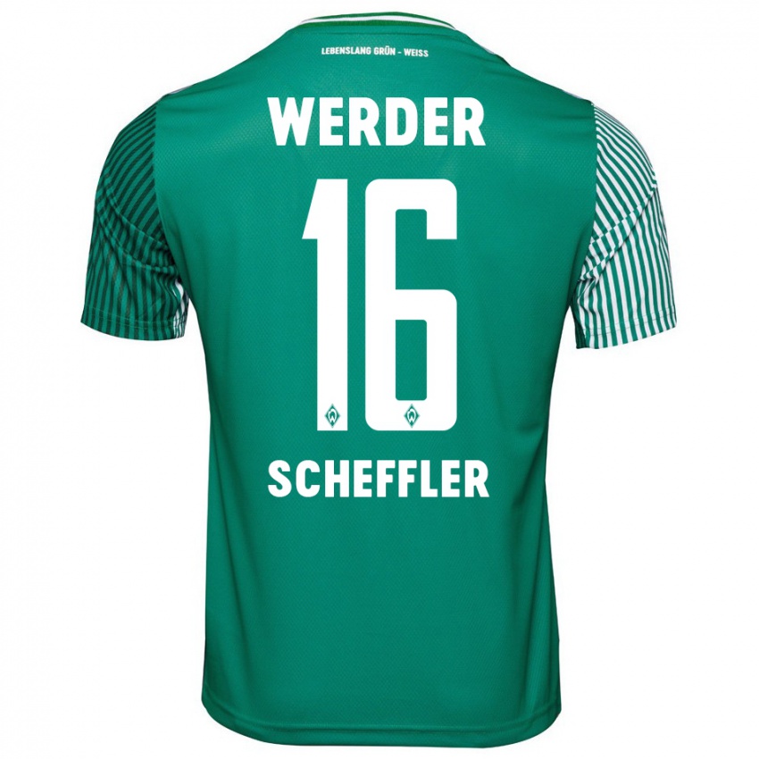 Női Ian Scheffler #16 Zöld Hazai Jersey 2023/24 Mez Póló Ing