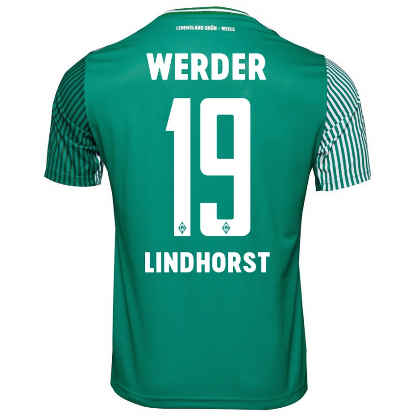 Női Jerrit Lindhorst #19 Zöld Hazai Jersey 2023/24 Mez Póló Ing