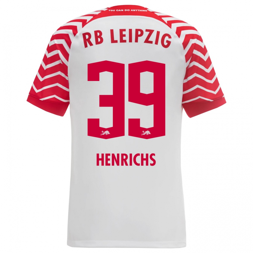 Női Benjamin Henrichs #39 Fehér Hazai Jersey 2023/24 Mez Póló Ing