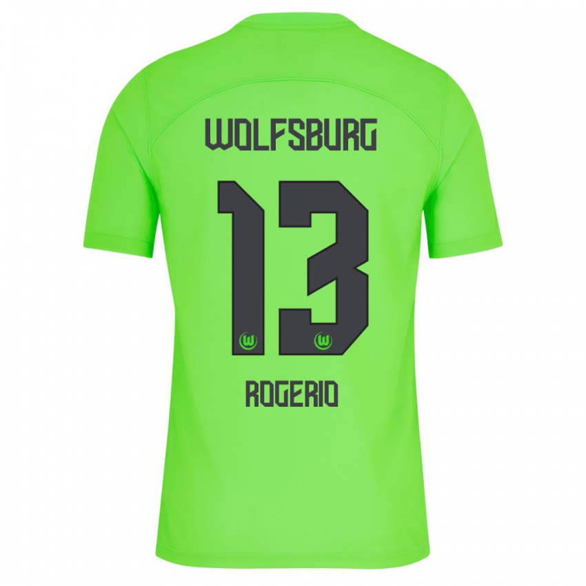 Női Rogerio #13 Zöld Hazai Jersey 2023/24 Mez Póló Ing