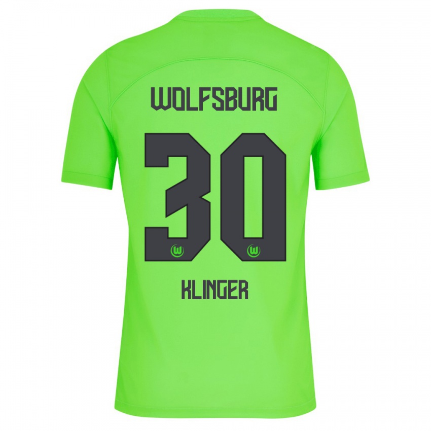 Női Niklas Klinger #30 Zöld Hazai Jersey 2023/24 Mez Póló Ing