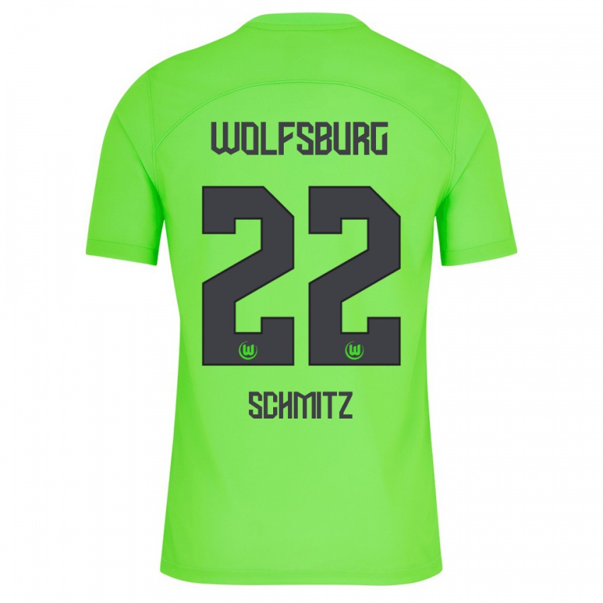 Női Lisa Schmitz #22 Zöld Hazai Jersey 2023/24 Mez Póló Ing