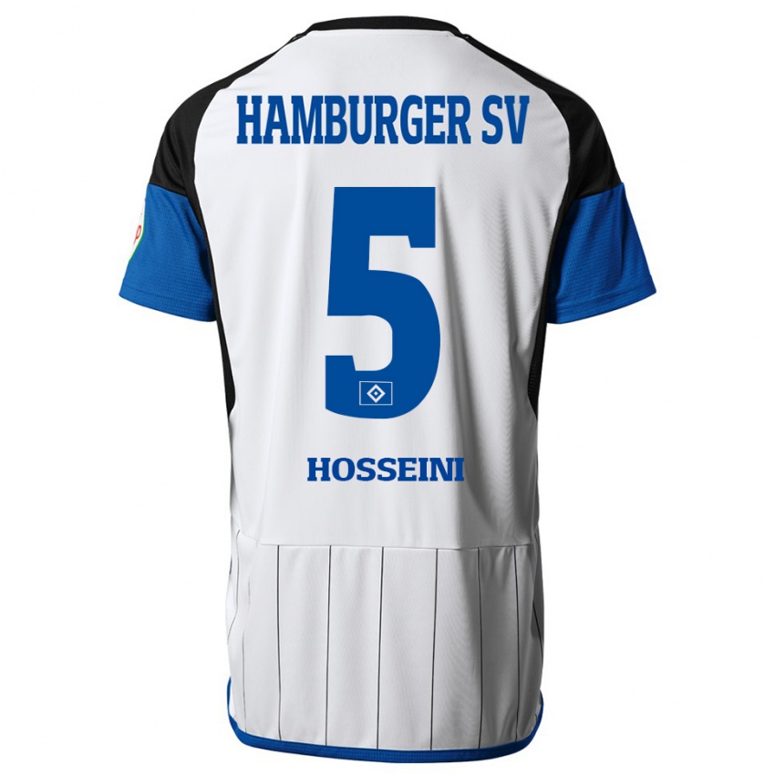 Női Reza Hosseini #5 Fehér Hazai Jersey 2023/24 Mez Póló Ing