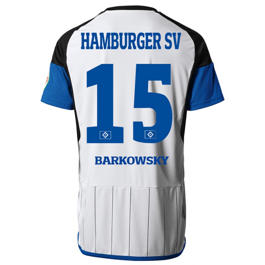 Női Finn Barkowsky #15 Fehér Hazai Jersey 2023/24 Mez Póló Ing