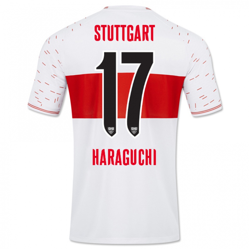 Női Genki Haraguchi #17 Fehér Hazai Jersey 2023/24 Mez Póló Ing