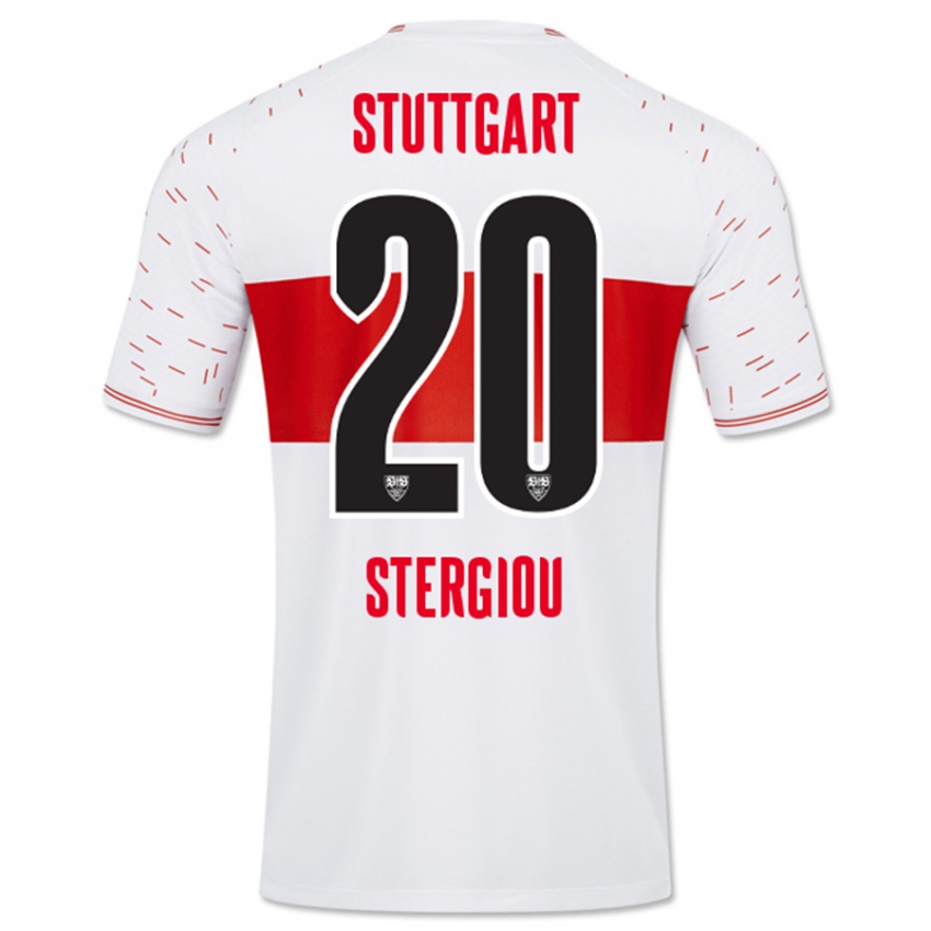 Női Leonidas Stergiou #20 Fehér Hazai Jersey 2023/24 Mez Póló Ing