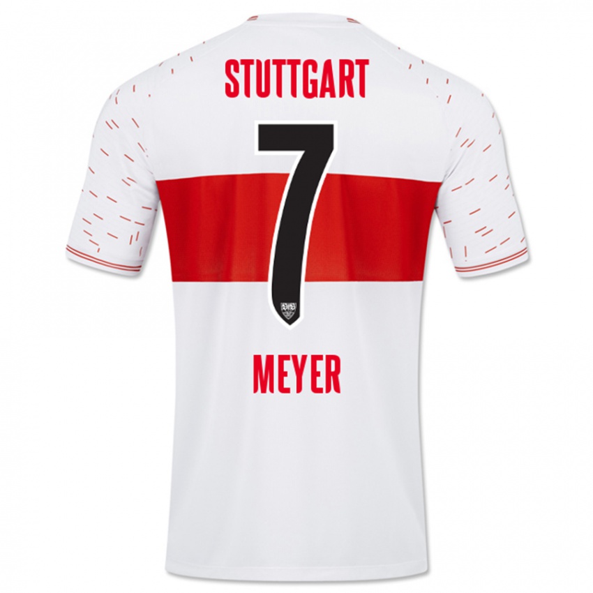 Női Jordan Meyer #7 Fehér Hazai Jersey 2023/24 Mez Póló Ing