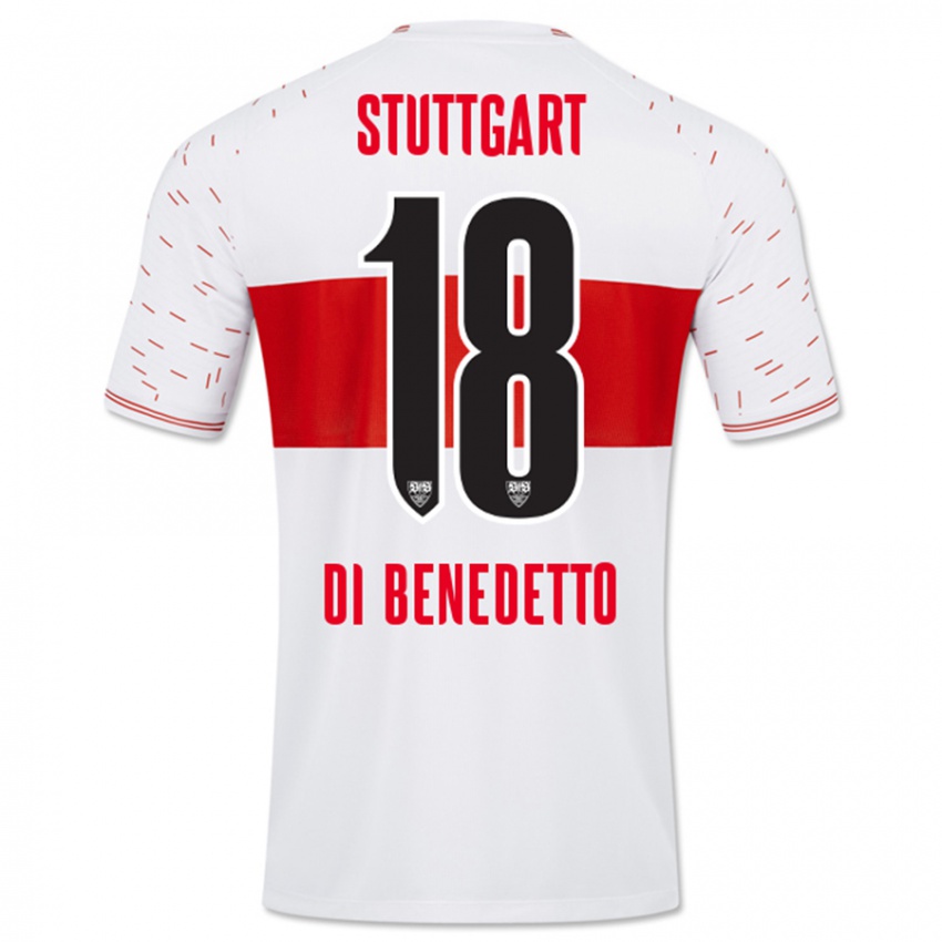 Női Samuele Di Benedetto #18 Fehér Hazai Jersey 2023/24 Mez Póló Ing