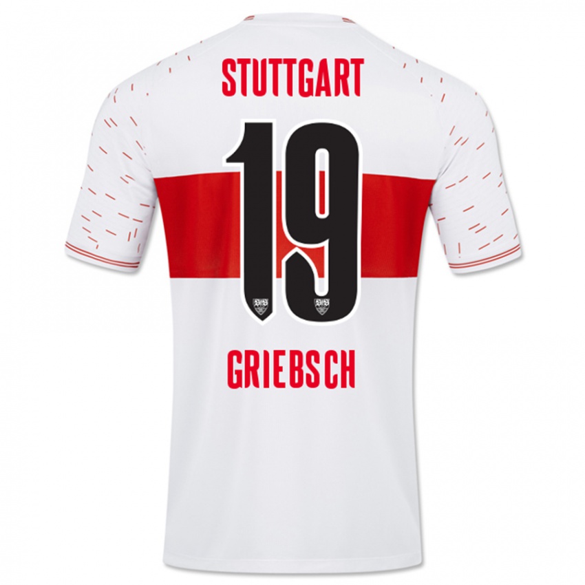 Női Lukas Griebsch #19 Fehér Hazai Jersey 2023/24 Mez Póló Ing